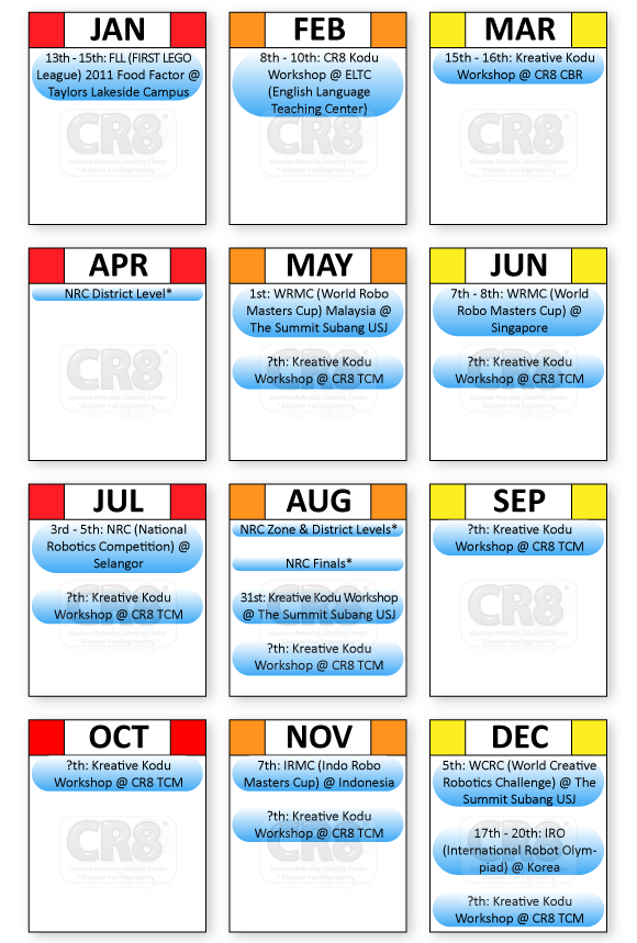 CR8® Event Calender 2012